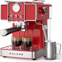Galanz Retro Espresso Machine with Milk Frother,