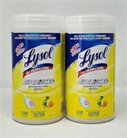 (2) 110-Pk Lysol Advanced Disinfecting Wipes,