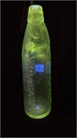 Cooke's Uranium Glass Codd-Neck Bottle