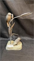 13” inch Metal Bird Display Sculpture