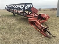 IHC 730 auto fold 30 ft PTO swather in working