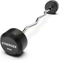Synergee Fixed 90LB Easy Curl Bar - Curved Steel