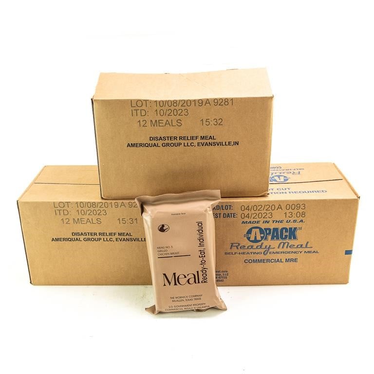 3cases (36 meals) Of  MRE's