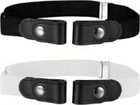 Kids No Buckle Belt  Up to 30 Inches  2 Pack