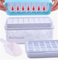 New Burfocus Ice Cube Tray with Lid and Bin, Ice