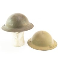 2 WW2 British MKI Brodie Helmet Shells