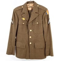 WWII US Army Class A  Wool Uniform Jacket 36S