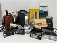 Lot of Vintage Camera Equipment & Supplies, Bulbs