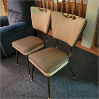 B589 Two vintage kitchen chairs