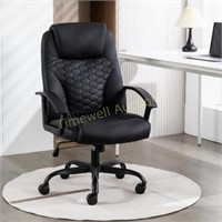 PU Leather Chair  Swivel  Metal Base (Black)