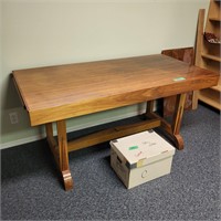 B592 Interesting Wood top table