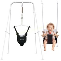 2 in 1 Baby Jumper & Swing  Indoors/Out  Blk