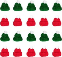 KESYOO 20pcs Mini Santa Hats Silverware Holders