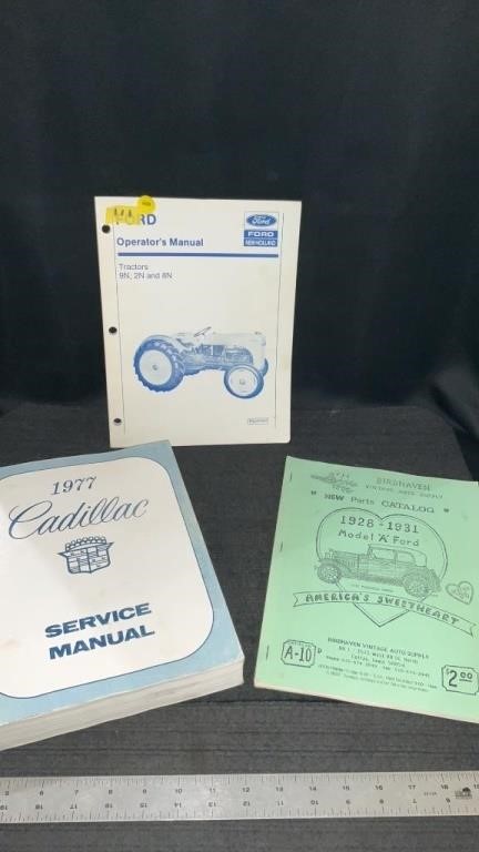 Cadillac service manual, Ford tractor manual,