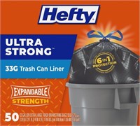 B8198  Hefty Ultra Strong 33 Gal. Trash Bags