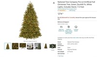W7123 Pre-Lit Artificial Christmas Tree 7.5 Feet