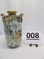 Nippon Hand Painted Vase 11" tall