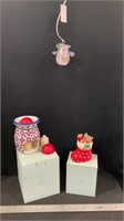 Holiday decor, snowman stocking, candle warmer