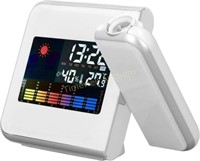 Projection Alarm Clock and Thermometer (White)