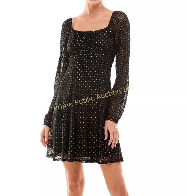 Lily Rose $64 Retail 2XL Skater Dress, Foil