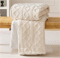 MIULEE Sherpa Blanket for Couch Sofa Chair, Thick