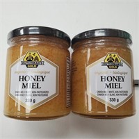 Organic Raw Honey, Non Pasteurized, 330g x 2