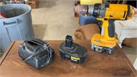 DeWalt electric drill with battery and charger