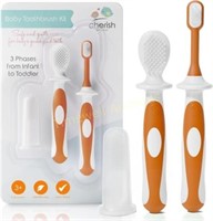 Cherish Baby Toothbrush Set  3-Pack Orange