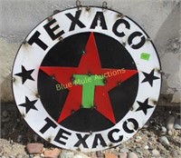 Rd hanging Texaco sign-23"diameter