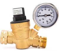 New RV Water Pressure Regulator Valve, Brass