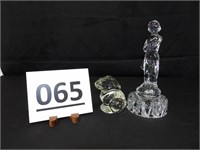 Glass Rabbit & Girl Pencil Holder