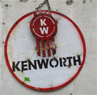 Rd hanging Kenworth sign-23"diameter