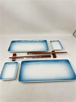 New Sushi Plate Set with Soy Sauce Dish,