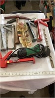 Caulking guns, hand tools, hitachi disc grinder (