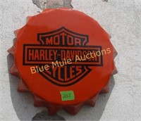Bottle cap Harely Davidson sign-13"diameter
