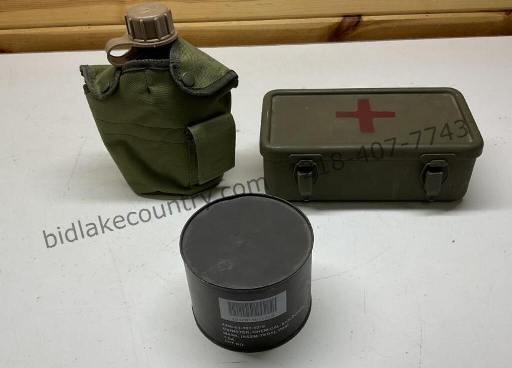 Canteen, First Aid Kit, & Medical-Biological Mask