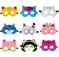New HotcoS 9Pc cat Mask Felt Party Favors for