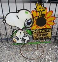 Snoopy Garden sign-30"tall,27"across