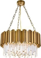 A1A9 Round Crystal Chandelier  Antique Gold