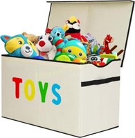 VICTORICH Large Toy Box for Kids  Beige