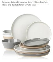 NEW 12 Pc Dinnerware Set, Multi-color