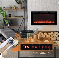 New 42 Inch Electric Fireplace Heater, Recessed