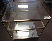 Glass/Brass End Table