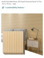NEW 12 Pc Slat Wall Panels, 3D Fluted Textured,