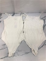 2-Pack (S) White Women's Bodysuit