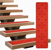 LINCONSON Anti Slip Stair Tread | 8x30 |Red