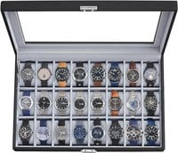 B9312  24-Slot Watch Case, Gray