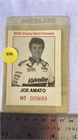 Joe amato Nhra Winston world champion card