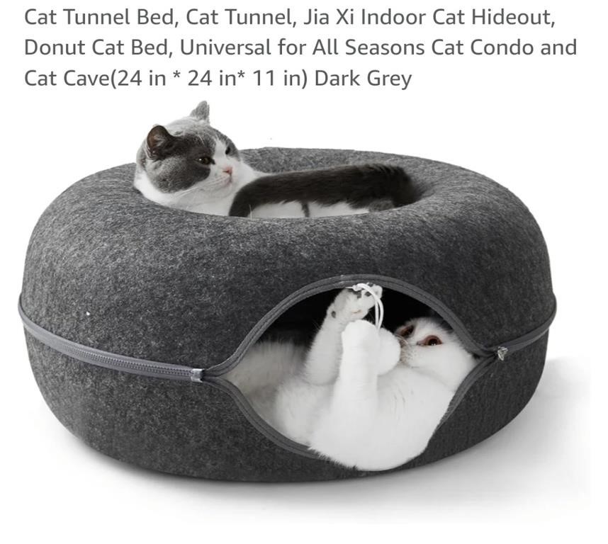 Cat Tunnel Bed, 24" x 24", Dark Grey

*appears