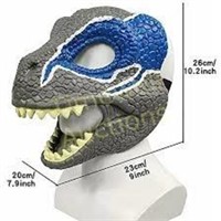 Dinosaur Mask with Opening Jaw  Size: 25  Gray